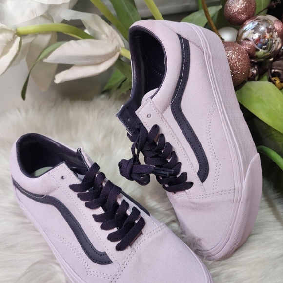 Vans Platform Old Skool Stackform (Suede Lavender) Women's Shoes New - Picture 3 of 7